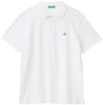 United Colors of Benetton Poloshirt mit Logo in Brusthöhe grasgrn/wei