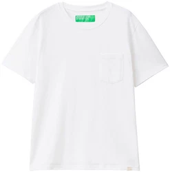 United Colors of Benetton T-Shirt mit Brusttasche Weiß