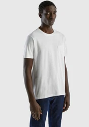 United Colors of Benetton T-Shirt mit Brusttasche Weiß