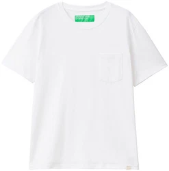 United Colors of Benetton T-Shirt mit Brusttasche Weiß
