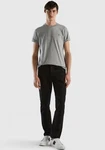 United Colors of Benetton T-Shirt mit Label-Badge Grau/Khaki