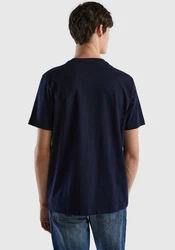 United Colors of Benetton T-Shirt mit Label-Badge nachtblau/jade/weiß