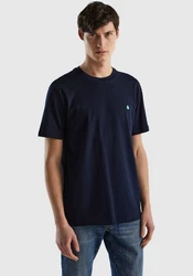 United Colors of Benetton T-Shirt mit Label-Badge nachtblau/jade/weiß