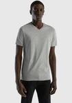 United Colors of Benetton T-Shirt Basic-Form Hellgrau/Dunkelgrau/Grau/Schwarz