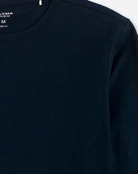 OLYMP Langarmshirt Casual Dunkelblau