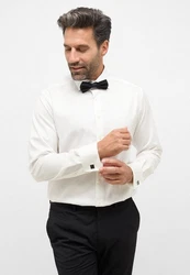 Eterna Langarmhemd MODERN FIT NON IRON Weiß/Creme/Schwarz