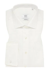 Eterna Langarmhemd MODERN FIT NON IRON Weiß/Creme/Schwarz