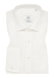 Eterna Langarmhemd MODERN FIT NON IRON Weiß/Creme/Schwarz