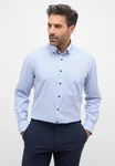 Eterna Karohemd Comfort Fit Button-Down-Kragen Hellblau/Dunkelblau/Blau