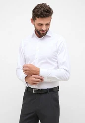 Eterna Langarmhemd SLIM FIT NON IRON Weiß/Creme