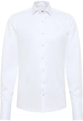 Eterna Langarmhemd SLIM FIT NON IRON Weiß/Creme