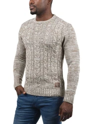 !Solid Strickpullover SDPhilemon Grau/Beige