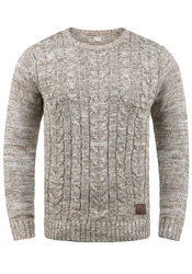!Solid Strickpullover SDPhilemon Grau/Beige