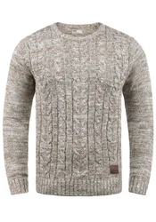 !Solid Strickpullover SDPhilemon Grau/Beige