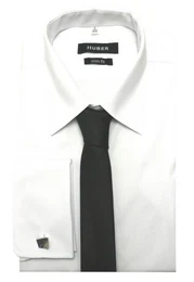 Langarmhemd HU-5361 Umschlagmanschetten Slim Fit enger Schnitt Krawatte+Mansch.knopf