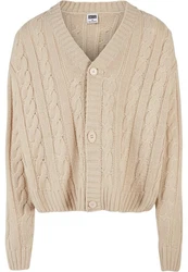 URBAN CLASSICS Boxy Cardigan Beige/Khaki/Braun