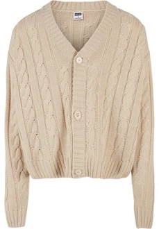 URBAN CLASSICS Boxy Cardigan Beige/Khaki/Braun
