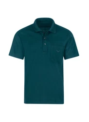 Trigema Poloshirt aus Single-Jersey blau