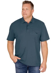 Trigema Poloshirt aus Single-Jersey blau/jeans/melange