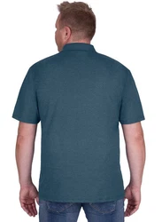 Trigema Poloshirt aus Single-Jersey blau/jeans/melange