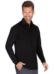 Poloshirt Business Langarm-Polo mit Hemdkragen (1-tlg)