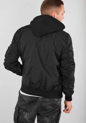 Alpha Industries Bomberjacke MA-1 TT Two Tone Hood Schwarz/Dunkelgrau