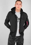 Alpha Industries Bomberjacke MA-1 TT Two Tone Hood Schwarz/Dunkelgrau