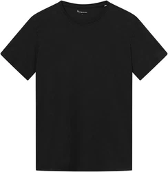 KnowledgeCotton Apparel T-Shirt Basic Shirt Schwarz/Dunkelgrau