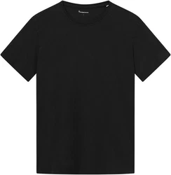 KnowledgeCotton Apparel T-Shirt Basic Shirt Schwarz/Dunkelgrau