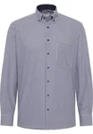 Eterna Karohemd Comfort Fit Button-Down-Kragen Dunkelblau/Hellblau/Grau/Blau