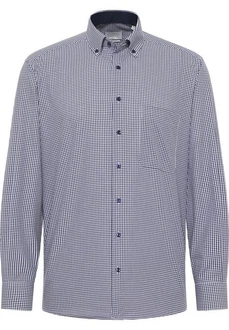 Eterna Karohemd Comfort Fit Button-Down-Kragen Dunkelblau/Hellblau/Grau/Blau