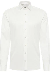 Eterna Langarmhemd SLIM FIT NON IRON Weiß/Creme