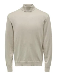 ONLY & SONS Strickpullover Polo Langarm Shirt Basic Pullover ONSWYLER (5619) Beige (5619)