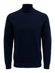 ONLY & SONS Strickpullover Polo Langarm Shirt Basic Pullover ONSWYLER (5619) Dunkelblau