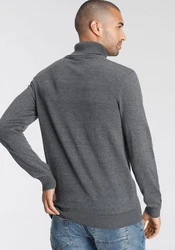 AJC Rollkragenpullover Dunkelgrau/Hellgrau/Grau