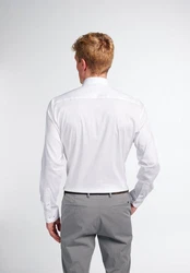Eterna Langarmhemd Slim Fit Weiß/Creme