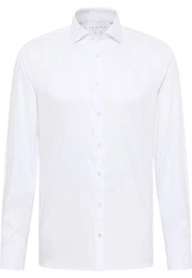 Eterna Langarmhemd Slim Fit Weiß/Creme