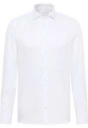 Eterna Langarmhemd Slim Fit Weiß/Creme