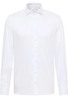 Eterna Langarmhemd Slim Fit Weiß/Creme