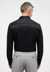 Eterna Langarmhemd Slim Fit Schwarz/Braun