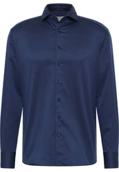 Eterna Langarmhemd MODERN FIT EASY IRON Dunkelblau
