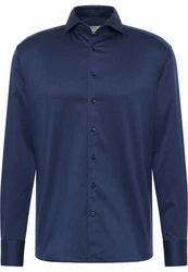 Eterna Langarmhemd MODERN FIT EASY IRON Dunkelblau
