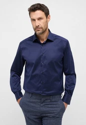 Eterna Langarmhemd COMFORT FIT Dunkelblau