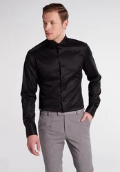 Eterna Klassische Bluse 1863 SLIM FIT Langarm Hemd Rot/Schwarz/Braun/Dunkelrot
