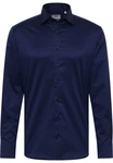 Eterna Langarmhemd MODERN FIT NON IRON Dunkelblau/Blau