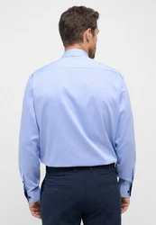 Eterna Langarmhemd COMFORT FIT NON IRON Hellblau/Blau