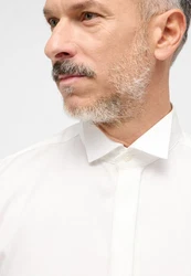 Eterna Langarmhemd SLIM FIT NON IRON Weiß/Creme