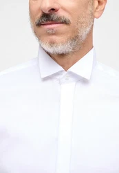Eterna Langarmhemd SLIM FIT NON IRON Weiß/Creme