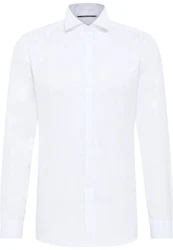 Eterna Langarmhemd SLIM FIT NON IRON Weiß/Creme