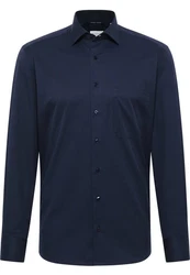 Eterna Langarmhemd COMFORT FIT NON IRON Dunkelblau
